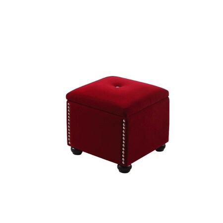 Back2Basics 16.5 Red Suede Storage Seating Plus 1 Seating BA2629354